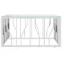 Mesa de centro acero inoxidable y vidrio 80x80x40 cm de vidaXL, Mesas de centro - Ref: Foro24-350057, Precio: 181,63 €, Descu...