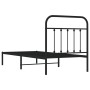 Estructura de cama con cabecero metal negro 90x200 cm de vidaXL, Camas y somieres - Ref: Foro24-352571, Precio: 78,95 €, Desc...
