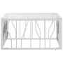 Mesa de centro acero inoxidable y vidrio 80x80x40 cm de vidaXL, Mesas de centro - Ref: Foro24-350057, Precio: 184,53 €, Descu...