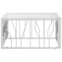 Mesa de centro acero inoxidable y vidrio 80x80x40 cm de vidaXL, Mesas de centro - Ref: Foro24-350057, Precio: 181,63 €, Descu...