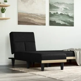 Sofá diván de tela negro de vidaXL, Divanes - Ref: Foro24-352815, Precio: 155,47 €, Descuento: %