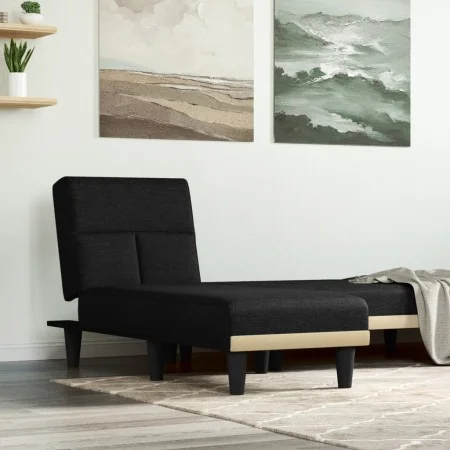 Sofá diván de tela negro de vidaXL, Divanes - Ref: Foro24-352815, Precio: 155,47 €, Descuento: %