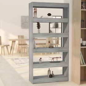 Estantería/divisor madera ingeniería gris Sonoma 80x30x166 cm en Librerías y estanterías | Comprar online en Foru.es