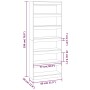 Estantería/divisor madera ingeniería roble ahumado 80x30x198 cm en Librerías y estanterías | Comprar online en Foru.es