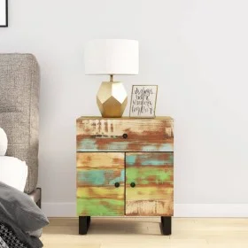 Mesita de noche madera reciclada y contrachapada 50x33x60 cm de vidaXL, Mesitas de noche - Ref: Foro24-350670, Precio: 120,35...