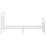 Estructura cama metal con cabecero y pie cama blanca 90x190 cm de vidaXL, Camas y somieres - Ref: Foro24-352637, Precio: 88,9...