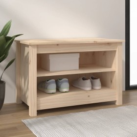 Banco zapatero de madera de pino maciza 70x38x45,5 cm en Zapateros y organizadores de calzado | Comprar online en Foru.es