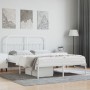 Estructura de cama de metal con cabecero blanca 140x190 cm de vidaXL, Camas y somieres - Ref: Foro24-352627, Precio: 110,68 €...