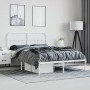 Estructura de cama de metal con cabecero blanca 140x190 cm de vidaXL, Camas y somieres - Ref: Foro24-352627, Precio: 110,68 €...