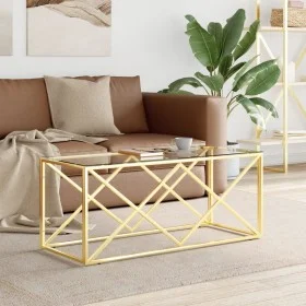 Stainless steel and glass coffee table 110x45x45 cm by vidaXL, Coffee table - Ref: Foro24-349962, Price: 140,95 €, Discount: %