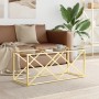 Mesa de centro acero inoxidable y vidrio 110x45x45 cm de vidaXL, Mesas de centro - Ref: Foro24-349962, Precio: 158,50 €, Desc...