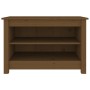 Banco zapatero madera maciza de pino marrón miel 70x38x45,5cm en Zapateros y organizadores de calzado | Comprar online en Foru.e