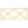 Mesa de centro acero inoxidable y vidrio 110x45x45 cm de vidaXL, Mesas de centro - Ref: Foro24-349962, Precio: 158,50 €, Desc...