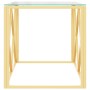 Mesa de centro acero inoxidable y vidrio 110x45x45 cm de vidaXL, Mesas de centro - Ref: Foro24-349962, Precio: 158,50 €, Desc...