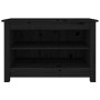 Banco zapatero madera de pino maciza negro 70x38x45,5 cm en Zapateros y organizadores de calzado | Comprar online en Foru.es