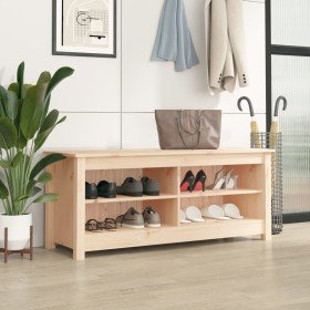 Banco zapatero de madera maciza de pino 110x38x45,5 cm en Zapateros y organizadores de calzado | Comprar online en Foru.es