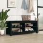 Banco zapatero madera maciza de pino negro 110x38x45,5 cm en Zapateros y organizadores de calzado | Comprar online en Foru.es