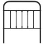 Cabecero de metal negro 80 cm de vidaXL, Cabeceros y pies de cama - Ref: Foro24-352605, Precio: 29,33 €, Descuento: %