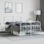 Estructura cama metal con cabecero y estribo blanco 120x200 cm de vidaXL, Camas y somieres - Ref: Foro24-352643, Precio: 126,...