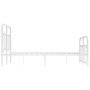 Estructura cama metal con cabecero y estribo blanco 120x200 cm de vidaXL, Camas y somieres - Ref: Foro24-352643, Precio: 126,...