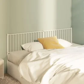 White metal headboard 200 cm by vidaXL, Headboards and footboards - Ref: Foro24-350969, Price: 41,19 €, Discount: %