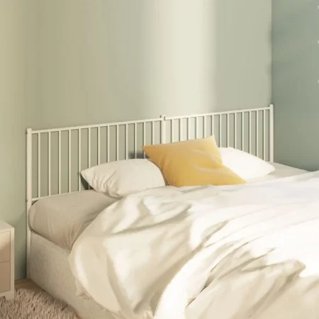 White metal headboard 200 cm by vidaXL, Headboards and footboards - Ref: Foro24-350969, Price: 41,19 €, Discount: %
