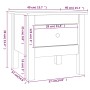 Mesa auxiliar de madera maciza de pino blanco 40x40x39 cm en Mesas auxiliares | Comprar online en Foru.es