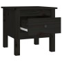 Mesa auxiliar de madera maciza de pino negro 40x40x39 cm en Mesas auxiliares | Comprar online en Foru.es