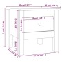 Mesa auxiliar de madera maciza de pino negro 40x40x39 cm en Mesas auxiliares | Comprar online en Foru.es
