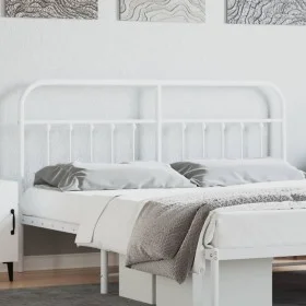 Cabecero de metal blanco 160 cm de vidaXL, Cabeceros y pies de cama - Ref: Foro24-352662, Precio: 46,92 €, Descuento: %