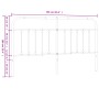 Cabecero de metal blanco 160 cm de vidaXL, Cabeceros y pies de cama - Ref: Foro24-352662, Precio: 47,69 €, Descuento: %