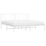 Estructura de cama con cabecero metal blanca 200x200 cm de vidaXL, Camas y somieres - Ref: Foro24-352536, Precio: 97,41 €, De...