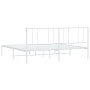 Estructura de cama con cabecero metal blanca 200x200 cm de vidaXL, Camas y somieres - Ref: Foro24-352536, Precio: 97,41 €, De...