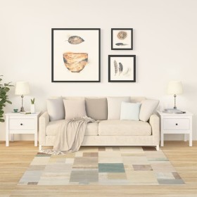 Mesa auxiliar 2 uds madera maciza de pino blanco 50x50x49 cm en Mesas auxiliares | Comprar online en Foru.es