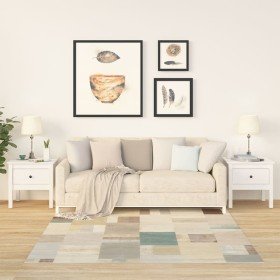 Mesa auxiliar 2 uds madera maciza de pino blanco 50x50x49 cm en Mesas auxiliares | Comprar online en Foru.es