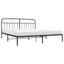 Estructura de cama con cabecero metal negro 193x203 cm de vidaXL, Camas y somieres - Ref: Foro24-352584, Precio: 129,75 €, De...