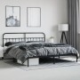 Estructura de cama con cabecero metal negro 193x203 cm de vidaXL, Camas y somieres - Ref: Foro24-352584, Precio: 129,75 €, De...