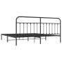 Estructura de cama con cabecero metal negro 193x203 cm de vidaXL, Camas y somieres - Ref: Foro24-352584, Precio: 129,75 €, De...
