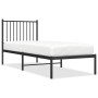 Estructura de cama con cabecero metal negro 75x190 cm de vidaXL, Camas y somieres - Ref: Foro24-350854, Precio: 65,22 €, Desc...