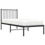 Estructura de cama con cabecero metal negro 75x190 cm de vidaXL, Camas y somieres - Ref: Foro24-350854, Precio: 65,22 €, Desc...