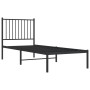Estructura de cama con cabecero metal negro 75x190 cm de vidaXL, Camas y somieres - Ref: Foro24-350854, Precio: 65,22 €, Desc...