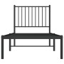 Estructura de cama con cabecero metal negro 75x190 cm de vidaXL, Camas y somieres - Ref: Foro24-350854, Precio: 65,22 €, Desc...