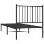 Estructura de cama con cabecero metal negro 75x190 cm de vidaXL, Camas y somieres - Ref: Foro24-350854, Precio: 65,22 €, Desc...