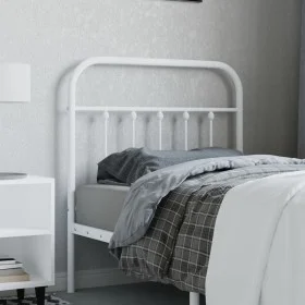 Cabecero de metal blanco 90 cm de vidaXL, Cabeceros y pies de cama - Ref: Foro24-352655, Precio: 33,19 €, Descuento: %