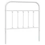 White metal headboard 90 cm by vidaXL, Headboards and footboards - Ref: Foro24-352655, Price: 33,19 €, Discount: %