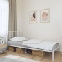 Estructura de cama de metal con cabecero blanco 100x190 cm de vidaXL, Camas y somieres - Ref: Foro24-350925, Precio: 71,85 €,...