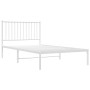 Estructura de cama de metal con cabecero blanco 100x190 cm de vidaXL, Camas y somieres - Ref: Foro24-350925, Precio: 71,85 €,...