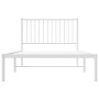 Estructura de cama de metal con cabecero blanco 100x190 cm de vidaXL, Camas y somieres - Ref: Foro24-350925, Precio: 71,85 €,...