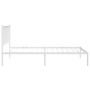 Estructura de cama de metal con cabecero blanco 100x190 cm de vidaXL, Camas y somieres - Ref: Foro24-350925, Precio: 71,85 €,...