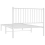Estructura de cama de metal con cabecero blanco 100x190 cm de vidaXL, Camas y somieres - Ref: Foro24-350925, Precio: 71,85 €,...